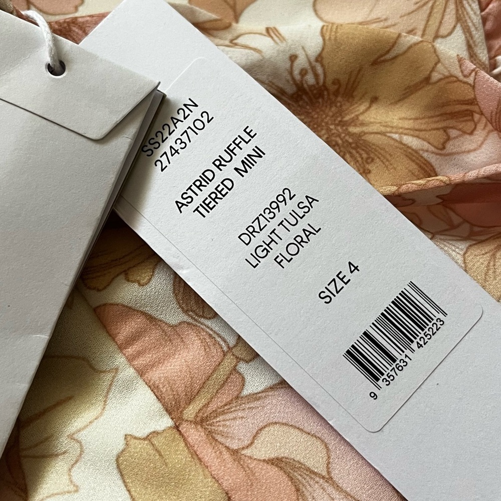 Ever New Conscious Floral Print Ruffle Trim Mini Dress Women’s Size 4 - Picture 13 of 16